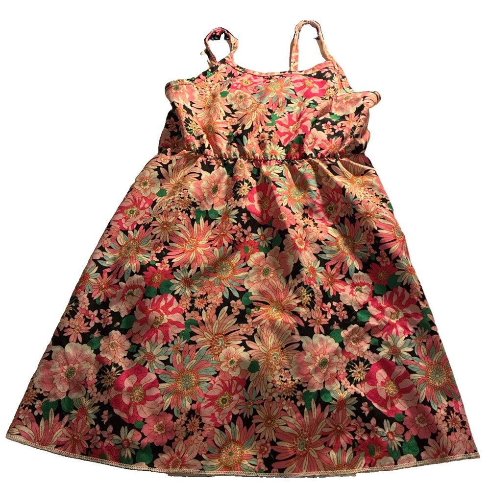 Main Strip Pink Floral Spaghetti Strap Dress Kids size 4 years old